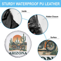 Arizona Motorcycle Spare Tire Cover Vintage Desert Highway Rider Gift
