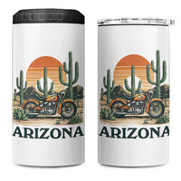 Arizona Motorcycle 4 in 1 Can Cooler Tumbler Vintage Desert Highway Rider Gift