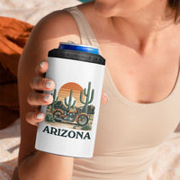 Arizona Motorcycle 4 in 1 Can Cooler Tumbler Vintage Desert Highway Rider Gift