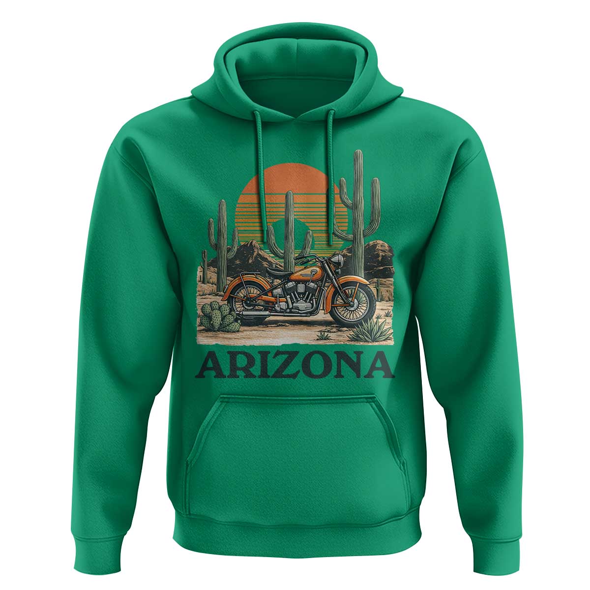 Arizona Motorcycle Hoodie Vintage Desert Highway Rider Gift