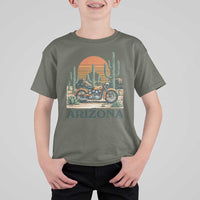 Arizona Motorcycle T Shirt For Kid Vintage Desert Highway Rider Gift