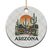 Arizona Motorcycle Ceramic Ornament Vintage Desert Highway Rider Gift