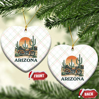 Arizona Motorcycle Ceramic Ornament Vintage Desert Highway Rider Gift