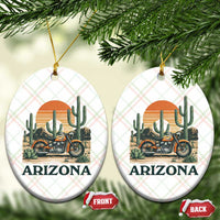 Arizona Motorcycle Ceramic Ornament Vintage Desert Highway Rider Gift