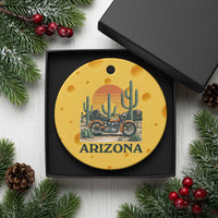 Arizona Motorcycle Ceramic Ornament Vintage Desert Highway Rider Gift