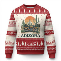 Arizona Motorcycle Ugly Christmas Sweater Vintage Desert Highway Rider Gift