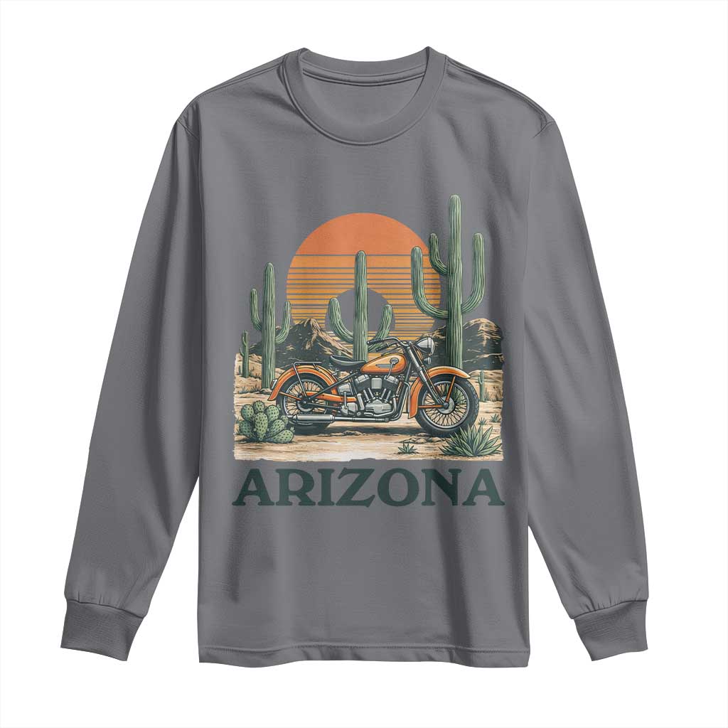 Arizona Motorcycle Long Sleeve Shirt Vintage Desert Highway Rider Gift