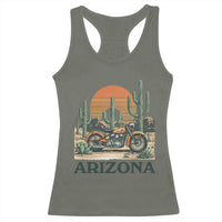 Arizona Motorcycle Racerback Tank Top Vintage Desert Highway Rider Gift