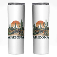 Arizona Motorcycle Skinny Tumbler Vintage Desert Highway Rider Gift
