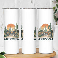 Arizona Motorcycle Skinny Tumbler Vintage Desert Highway Rider Gift