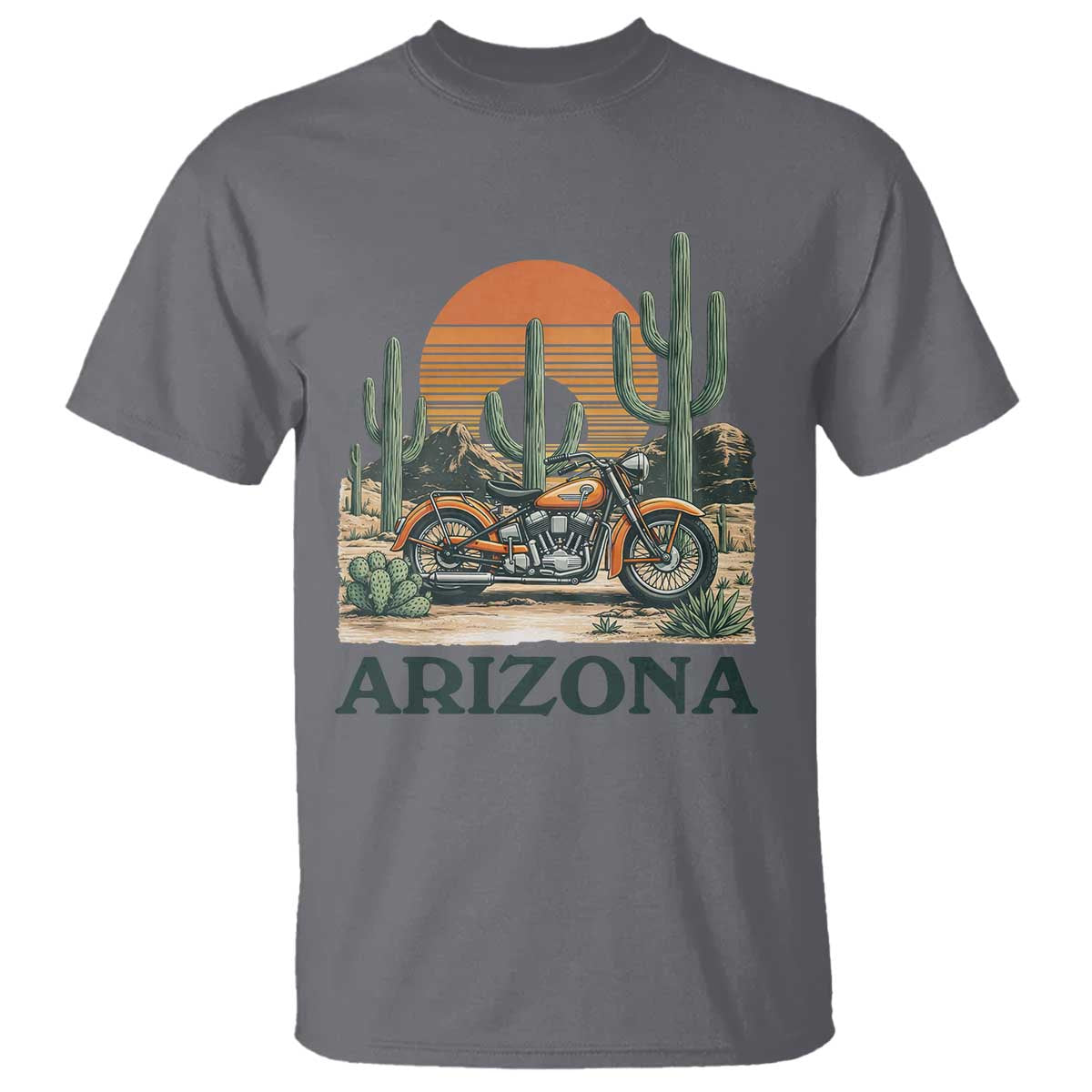Arizona Motorcycle T Shirt Vintage Desert Highway Rider Gift