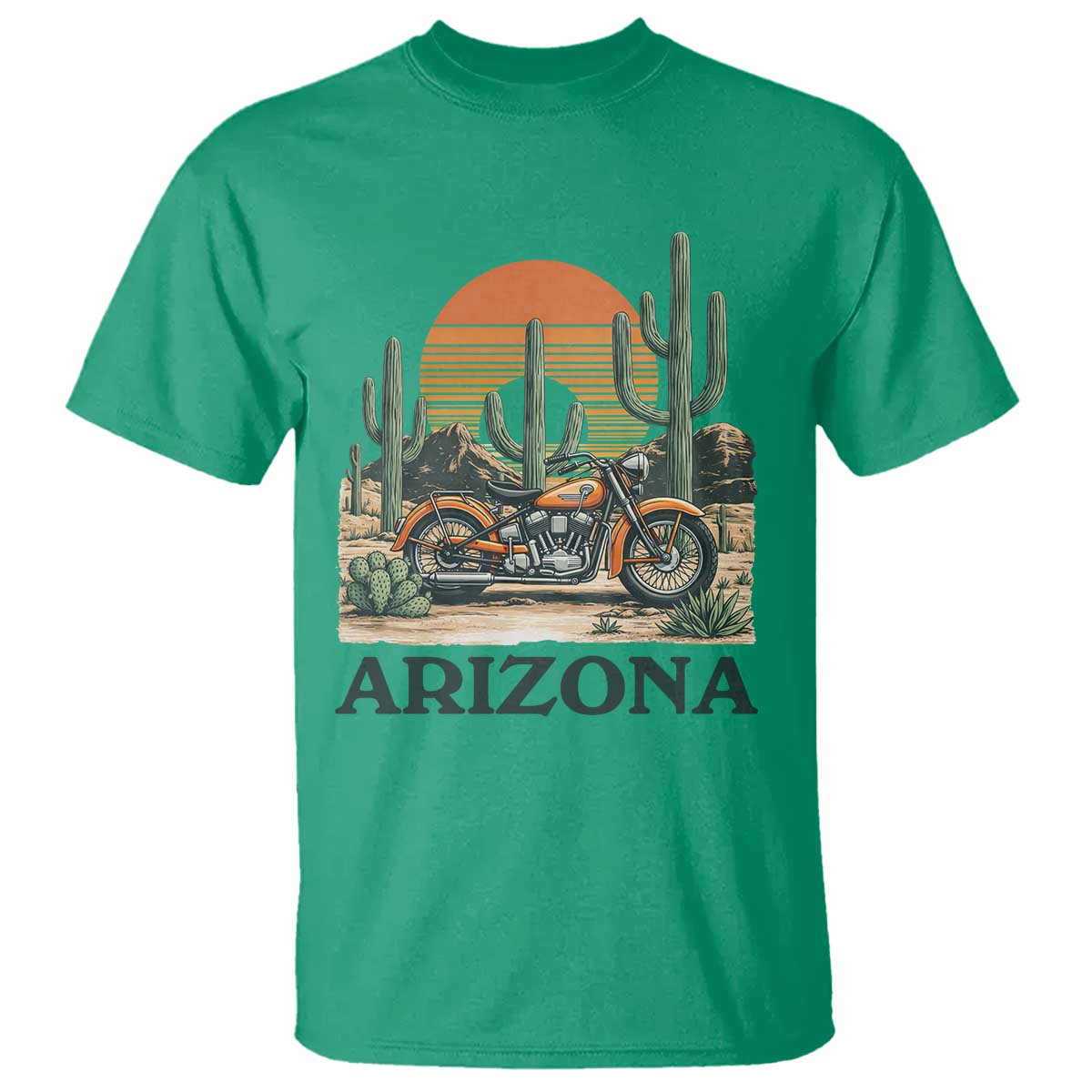Arizona Motorcycle T Shirt Vintage Desert Highway Rider Gift