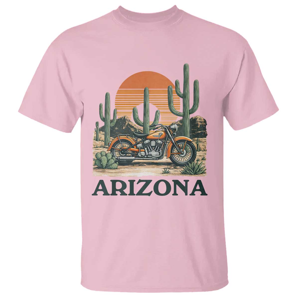 Arizona Motorcycle T Shirt Vintage Desert Highway Rider Gift