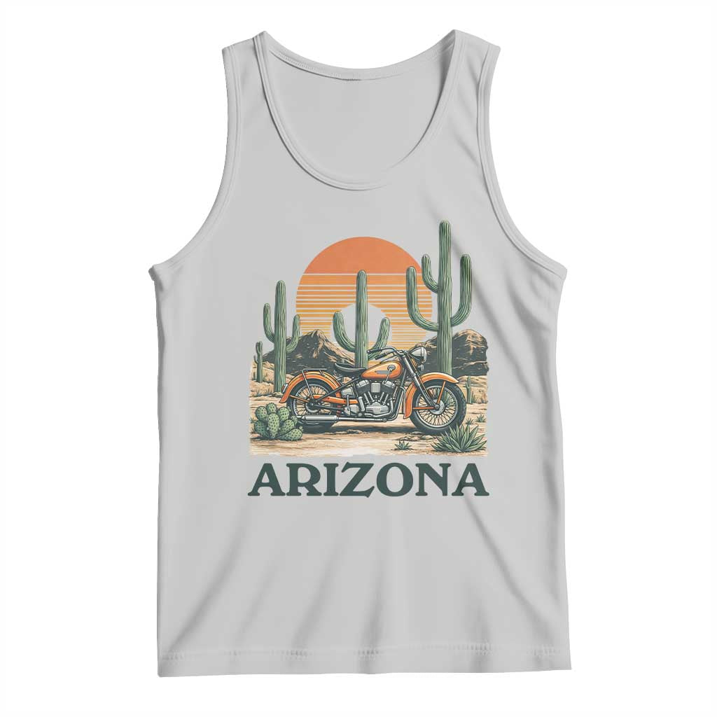 Arizona Motorcycle Tank Top Vintage Desert Highway Rider Gift