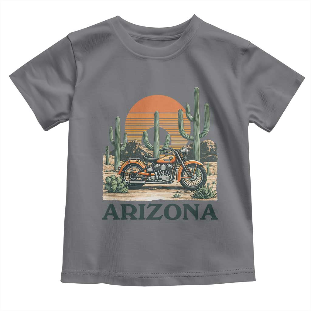 Arizona Motorcycle Toddler T Shirt Vintage Desert Highway Rider Gift