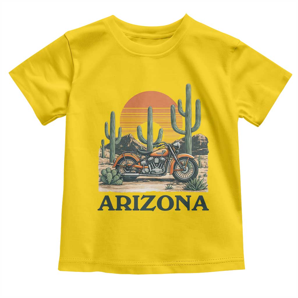 Arizona Motorcycle Toddler T Shirt Vintage Desert Highway Rider Gift