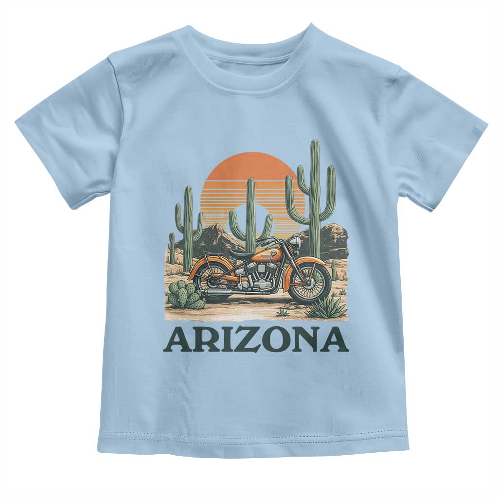 Arizona Motorcycle Toddler T Shirt Vintage Desert Highway Rider Gift
