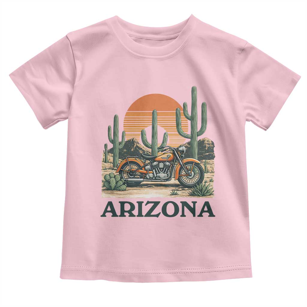Arizona Motorcycle Toddler T Shirt Vintage Desert Highway Rider Gift