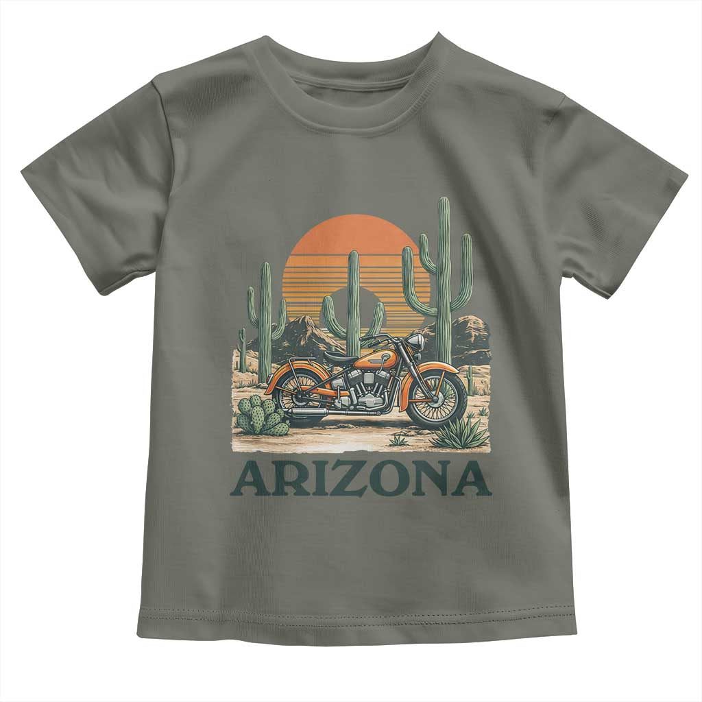 Arizona Motorcycle Toddler T Shirt Vintage Desert Highway Rider Gift