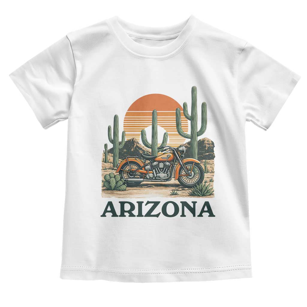 Arizona Motorcycle Toddler T Shirt Vintage Desert Highway Rider Gift