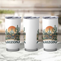 Arizona Motorcycle Tumbler Cup Vintage Desert Highway Rider Gift
