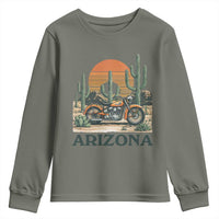 Arizona Motorcycle Youth Sweatshirt Vintage Desert Highway Rider Gift