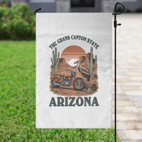 Vintage Arizona Motorcycle Rider Garden Flag Desert Cactus Grand Canyon State