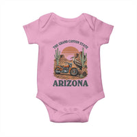 Vintage Arizona Motorcycle Rider Baby Onesie Desert Cactus Grand Canyon State
