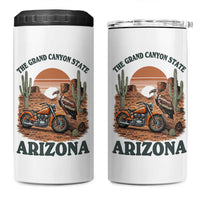 Vintage Arizona Motorcycle Rider 4 in 1 Can Cooler Tumbler Desert Cactus Grand Canyon State