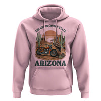 Vintage Arizona Motorcycle Rider Hoodie Desert Cactus Grand Canyon State