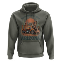 Vintage Arizona Motorcycle Rider Hoodie Desert Cactus Grand Canyon State