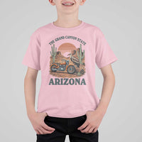 Vintage Arizona Motorcycle Rider T Shirt For Kid Desert Cactus Grand Canyon State