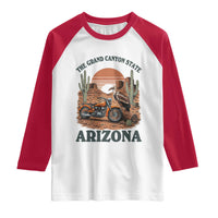 Vintage Arizona Motorcycle Rider Raglan Shirt Desert Cactus Grand Canyon State