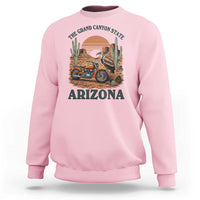 Vintage Arizona Motorcycle Rider Sweatshirt Desert Cactus Grand Canyon State