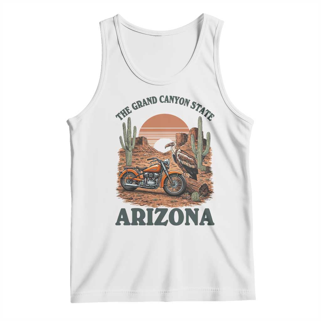 Vintage Arizona Motorcycle Rider Tank Top Desert Cactus Grand Canyon State