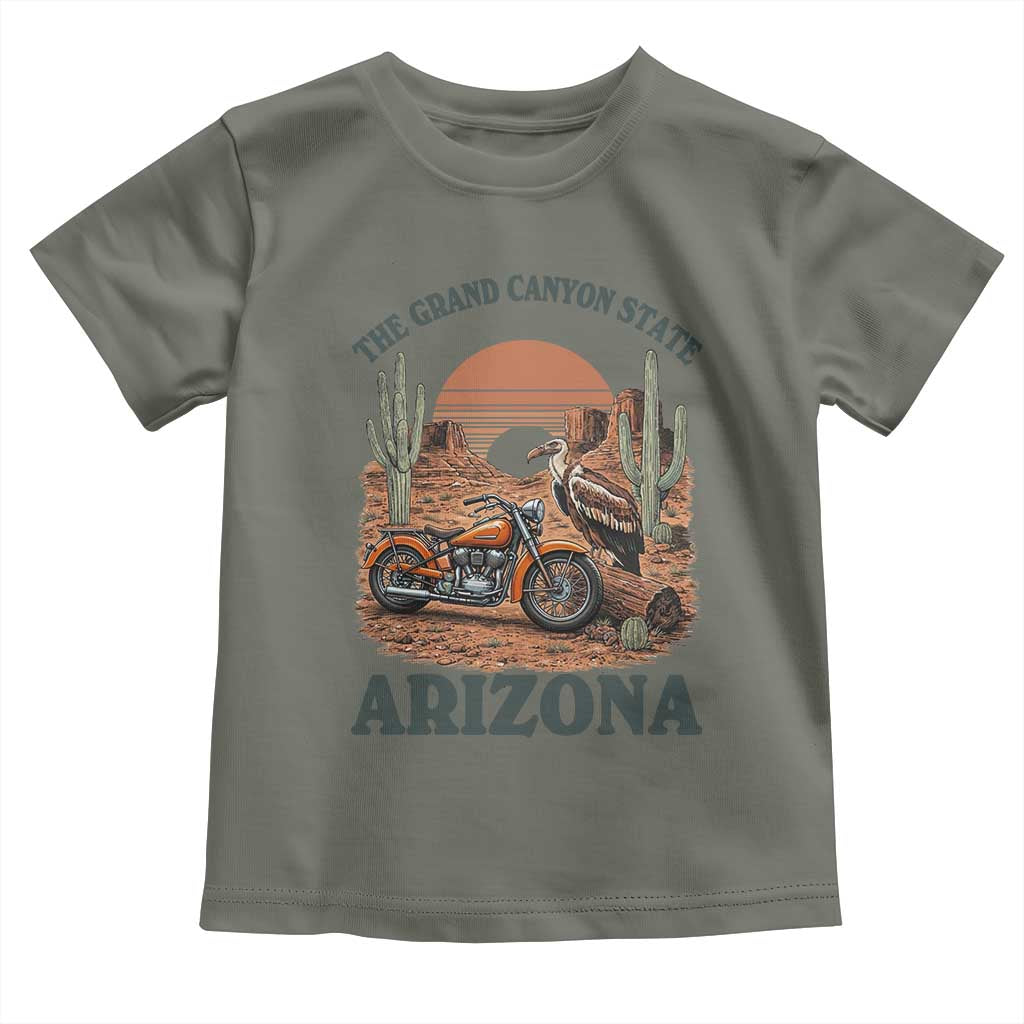 Vintage Arizona Motorcycle Rider Toddler T Shirt Desert Cactus Grand Canyon State