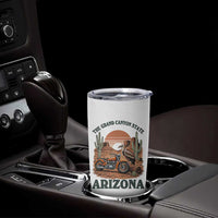 Vintage Arizona Motorcycle Rider Tumbler Cup Desert Cactus Grand Canyon State
