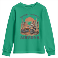 Vintage Arizona Motorcycle Rider Youth Sweatshirt Desert Cactus Grand Canyon State