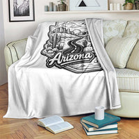 Vintage Arizona Pride Throw Blanket Cactus Desert Western Landscape