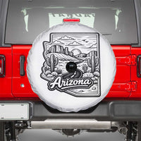 Vintage Arizona Pride Spare Tire Cover Cactus Desert Western Landscape
