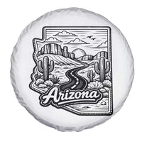 Vintage Arizona Pride Spare Tire Cover Cactus Desert Western Landscape