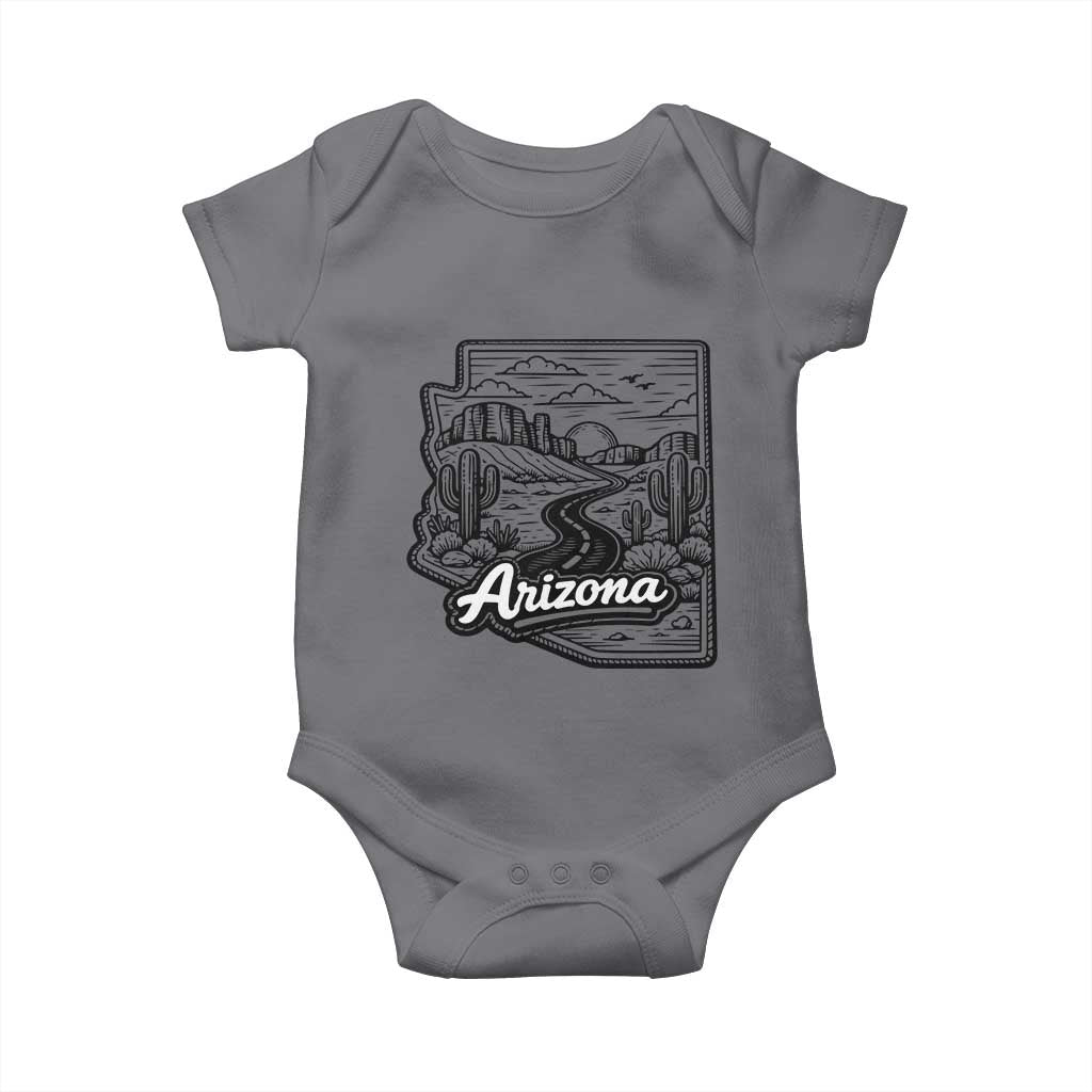 Vintage Arizona Pride Baby Onesie Cactus Desert Western Landscape