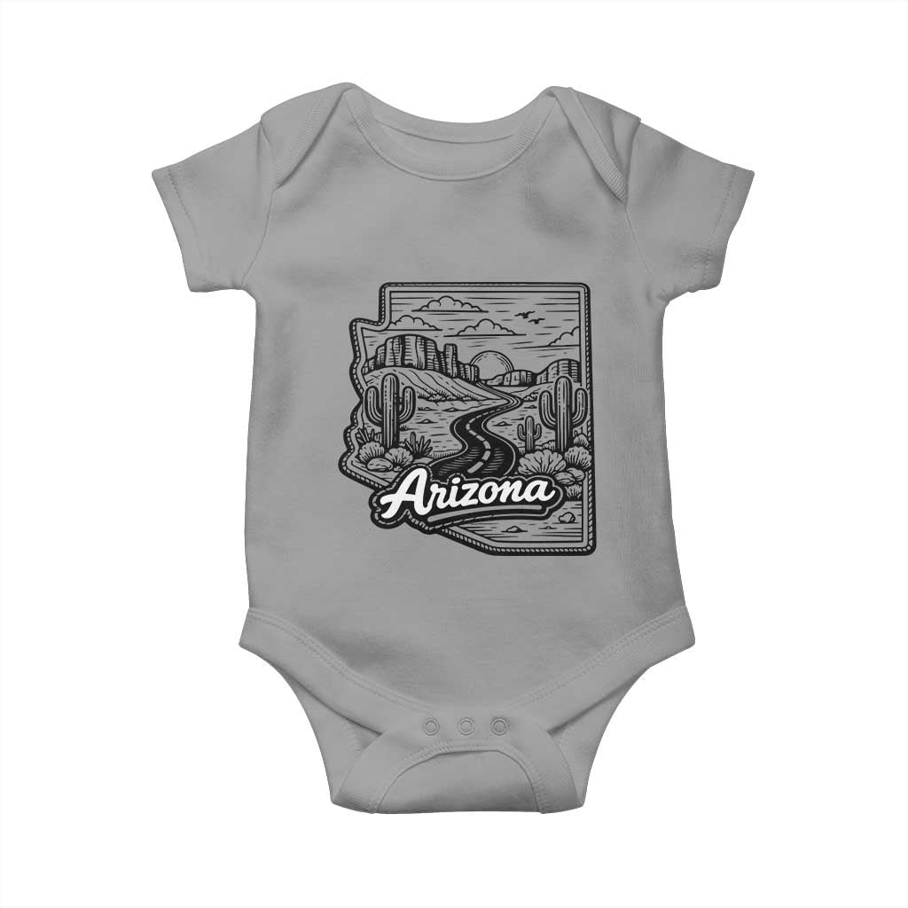 Vintage Arizona Pride Baby Onesie Cactus Desert Western Landscape