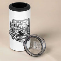 Vintage Arizona Pride 4 in 1 Can Cooler Tumbler Cactus Desert Western Landscape