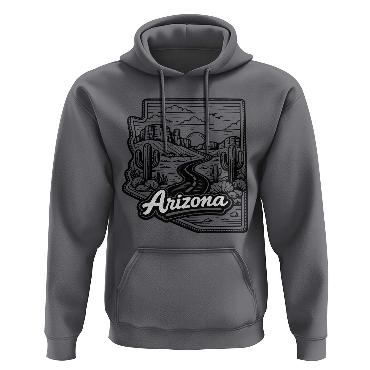 Vintage Arizona Pride Hoodie Cactus Desert Western Landscape