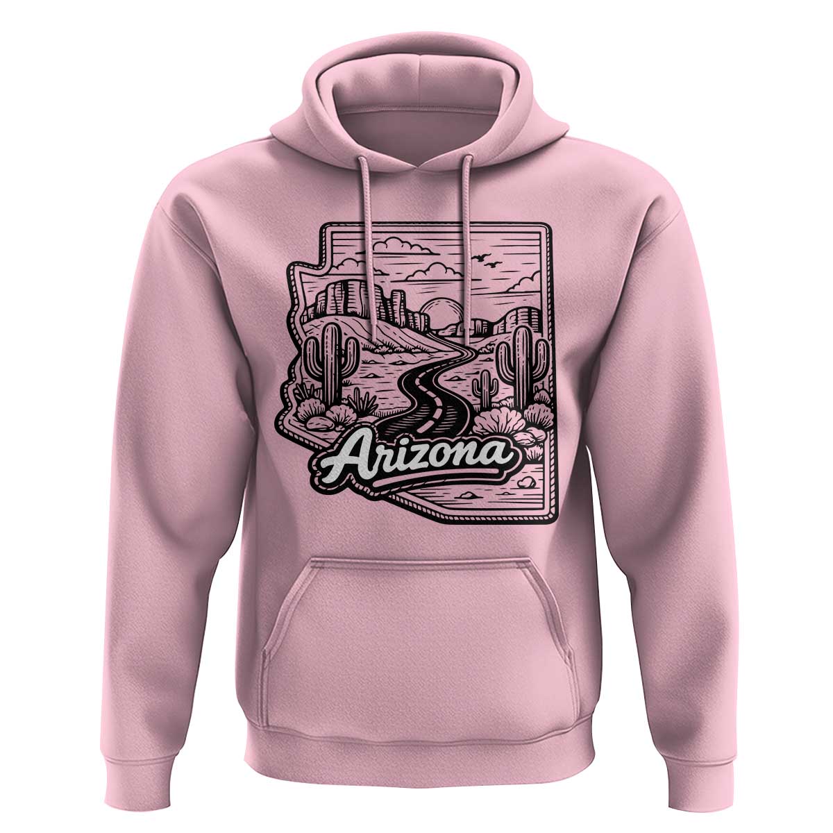Vintage Arizona Pride Hoodie Cactus Desert Western Landscape