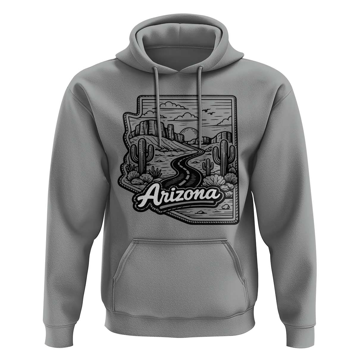 Vintage Arizona Pride Hoodie Cactus Desert Western Landscape