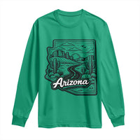 Vintage Arizona Pride Long Sleeve Shirt Cactus Desert Western Landscape