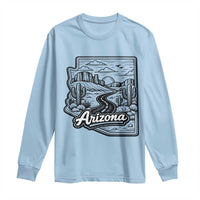 Vintage Arizona Pride Long Sleeve Shirt Cactus Desert Western Landscape