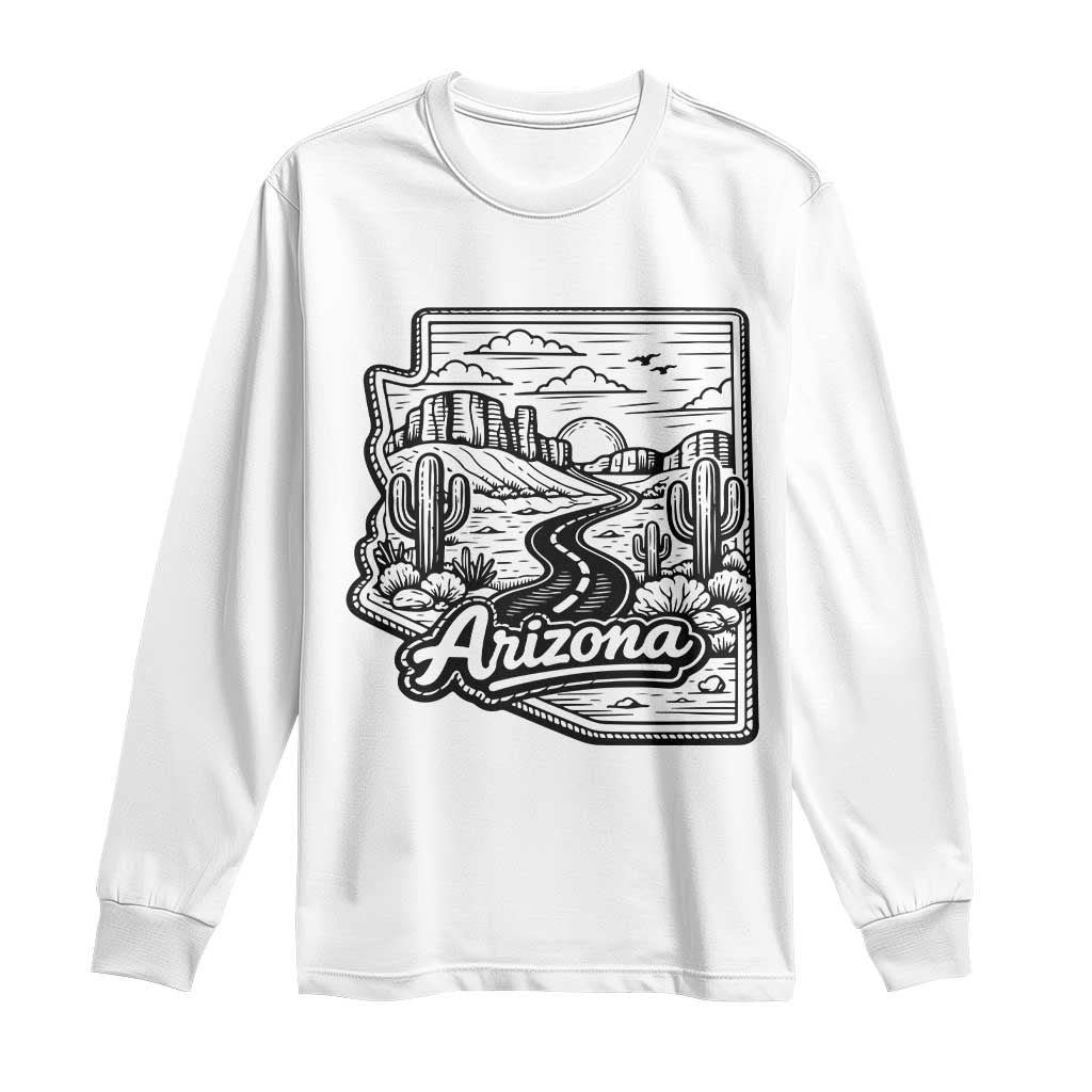 Vintage Arizona Pride Long Sleeve Shirt Cactus Desert Western Landscape